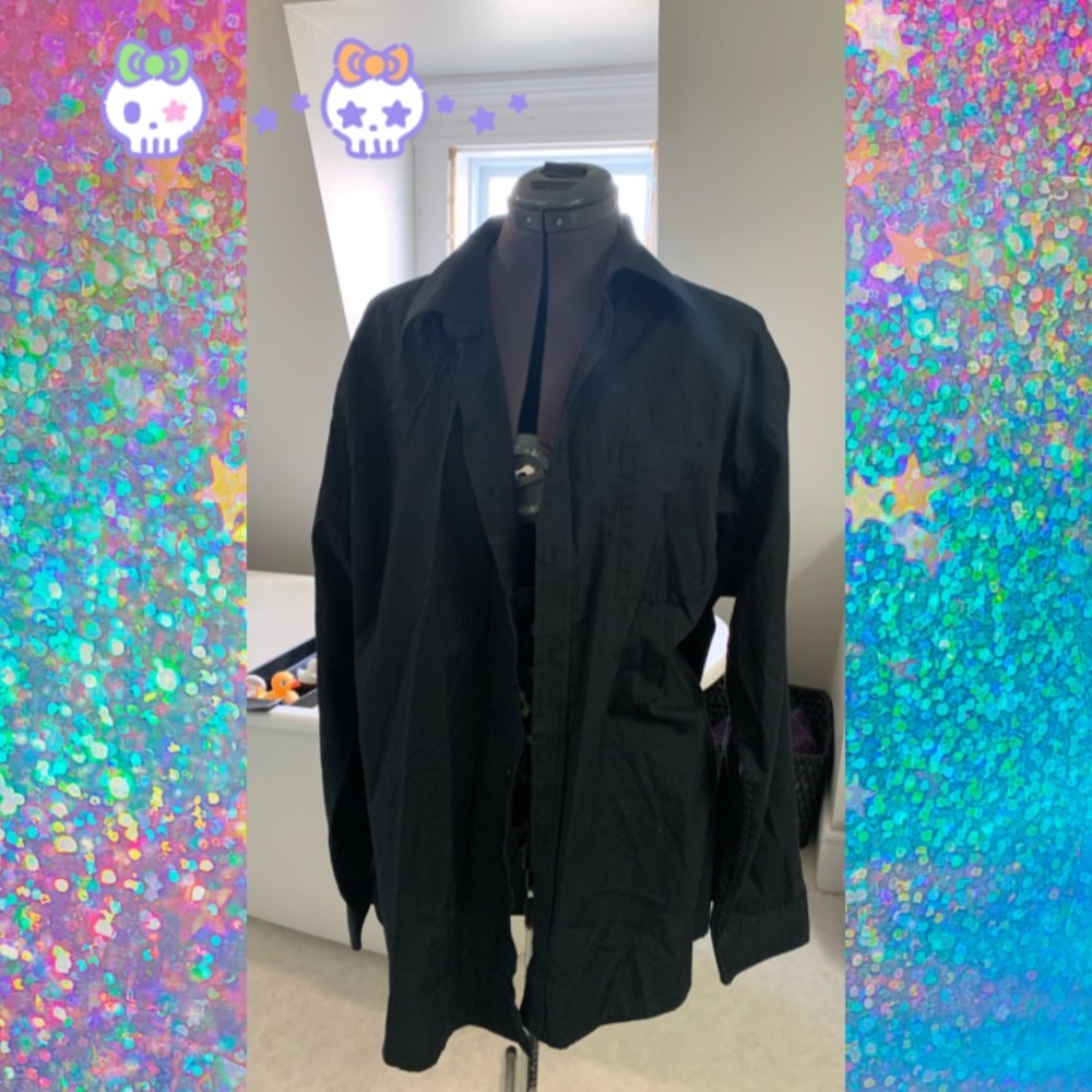 💀 Men’s Black Dress Shirt